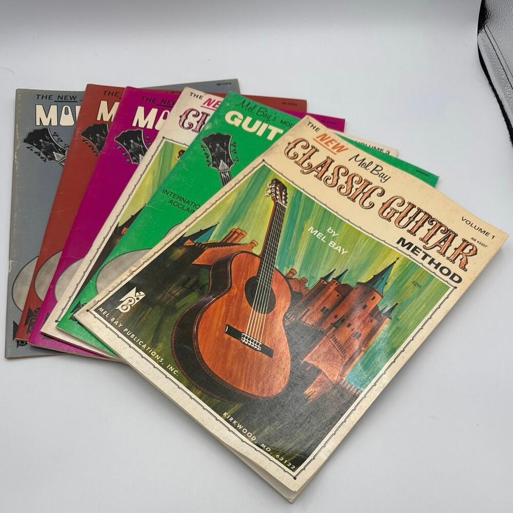 The New Mel Bay Classic Guitar Method Volumes Grades 1-4 & 6,7 Music Vintage